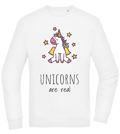 Unicorns Are Real Design - Comfort Essential Unisex Sweater_WHITE_front