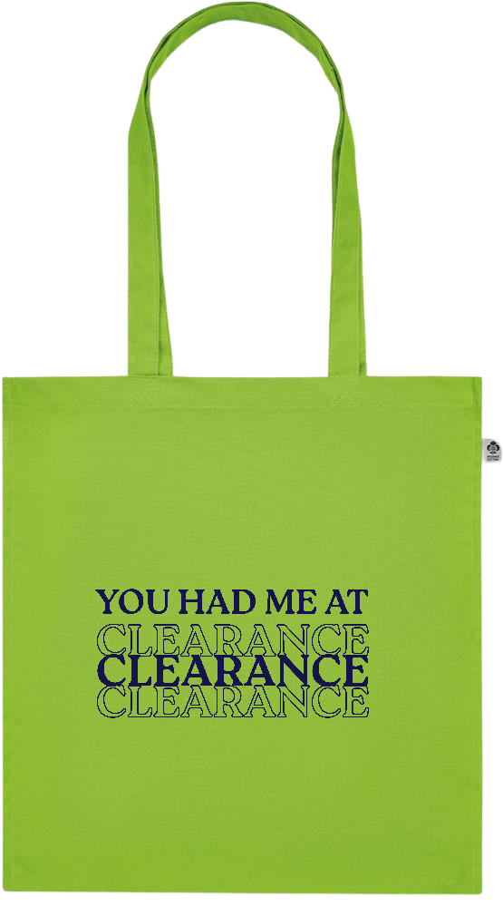 Clearance Design - Premium colored organic cotton tote bag_LIME_front