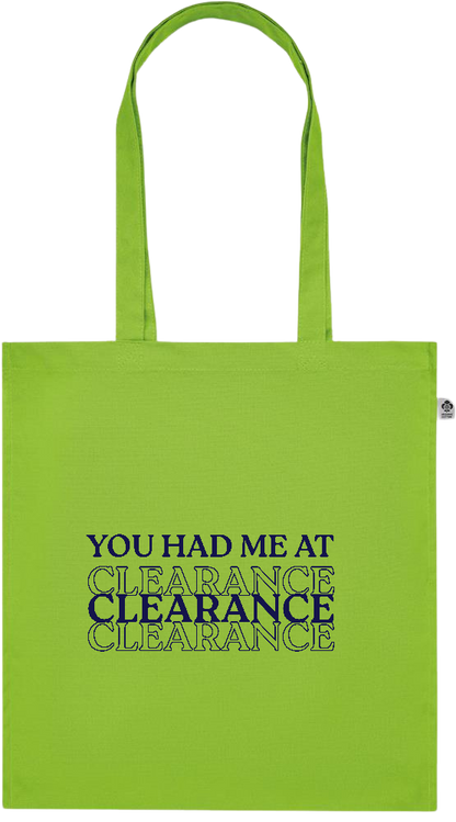 Clearance Design - Premium colored organic cotton tote bag_LIME_front