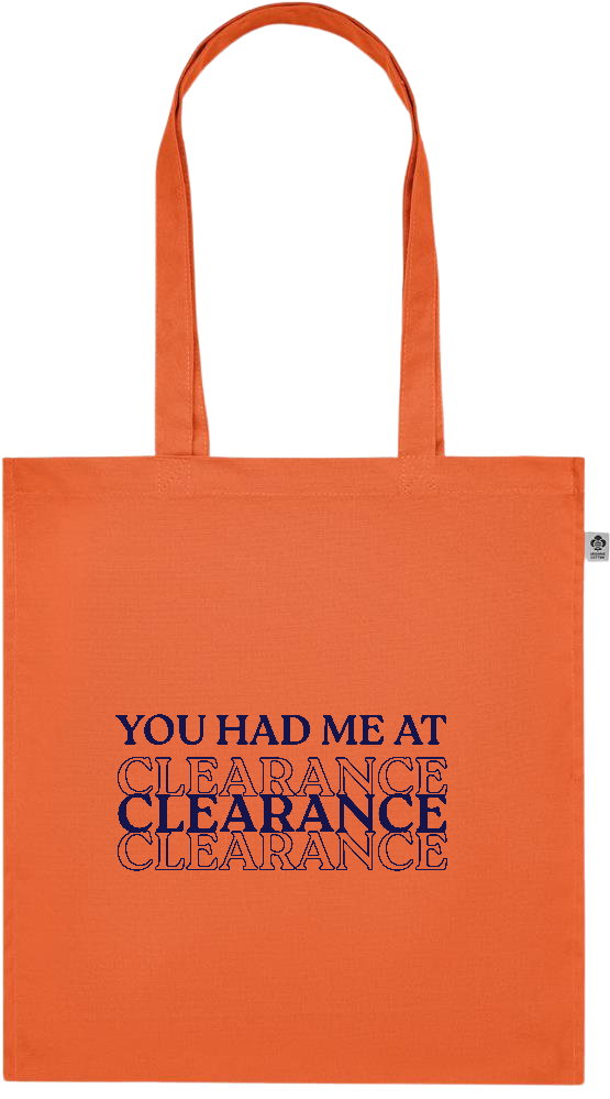 Clearance Design - Premium colored organic cotton tote bag_ORANGE_front