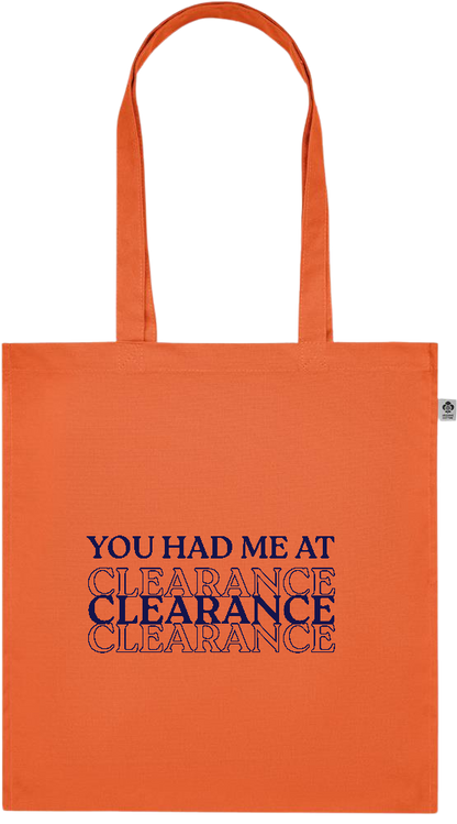 Clearance Design - Premium colored organic cotton tote bag_ORANGE_front