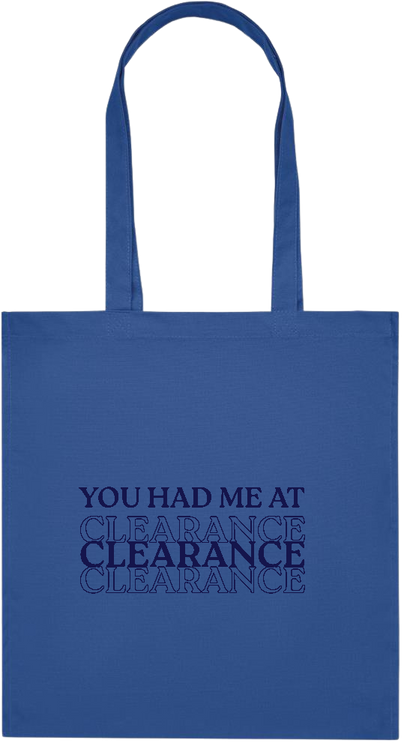 Clearance Design - Premium colored organic cotton tote bag_ROYAL BLUE_front