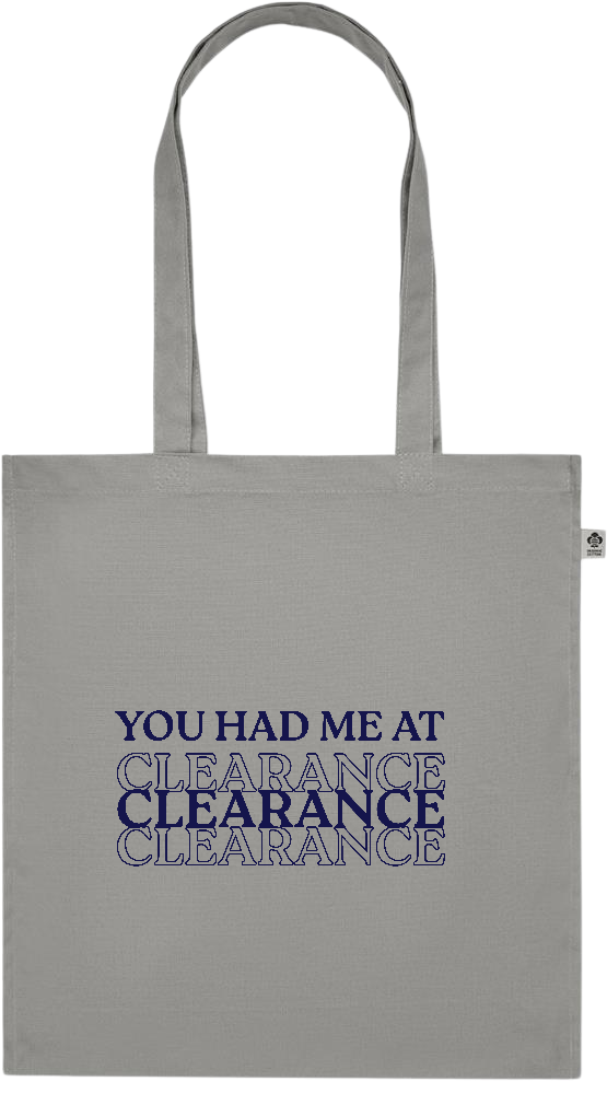 Clearance Design - Premium colored organic cotton tote bag_STONE GREY_front