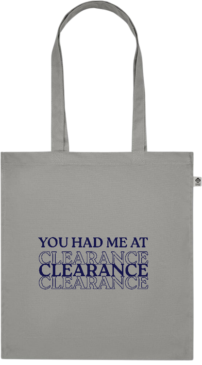 Clearance Design - Premium colored organic cotton tote bag_STONE GREY_front