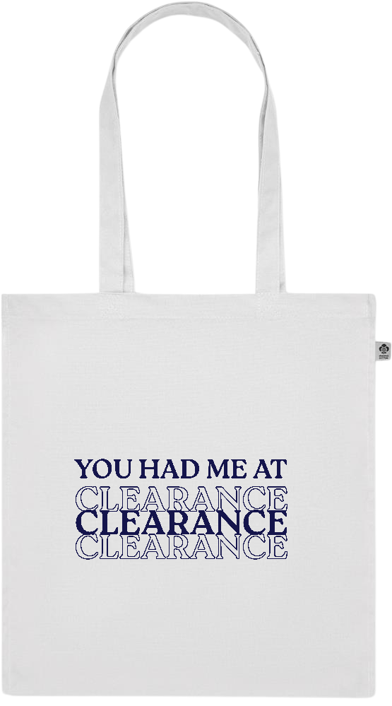 Clearance Design - Premium colored organic cotton tote bag_WHITE_front