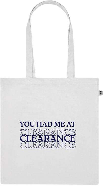 Clearance Design - Premium colored organic cotton tote bag_WHITE_front