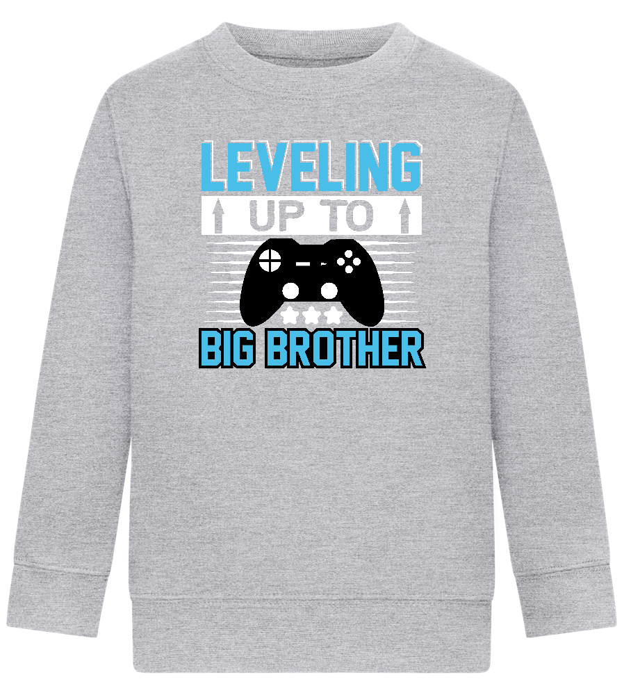 Leveling Up To Big Brother Design - Comfort Kids Sweater_ORION GREY II_front