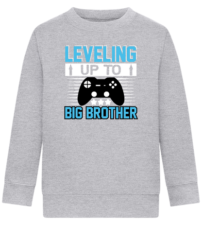 Leveling Up To Big Brother Design - Comfort Kids Sweater_ORION GREY II_front