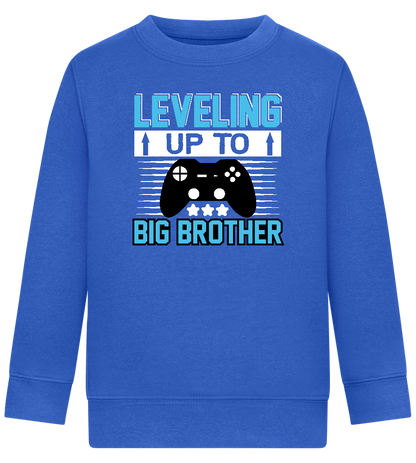 Leveling Up To Big Brother Design - Comfort Kids Sweater_ROYAL_front