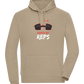 Death By Reps Barbell Design - Comfort unisex hoodie_KHAKI_front