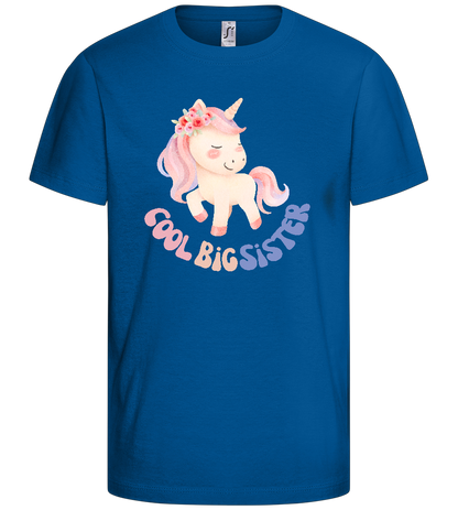 Cool Big Sister Unicorn Design - Basic kids t-shirt_ROYAL_front