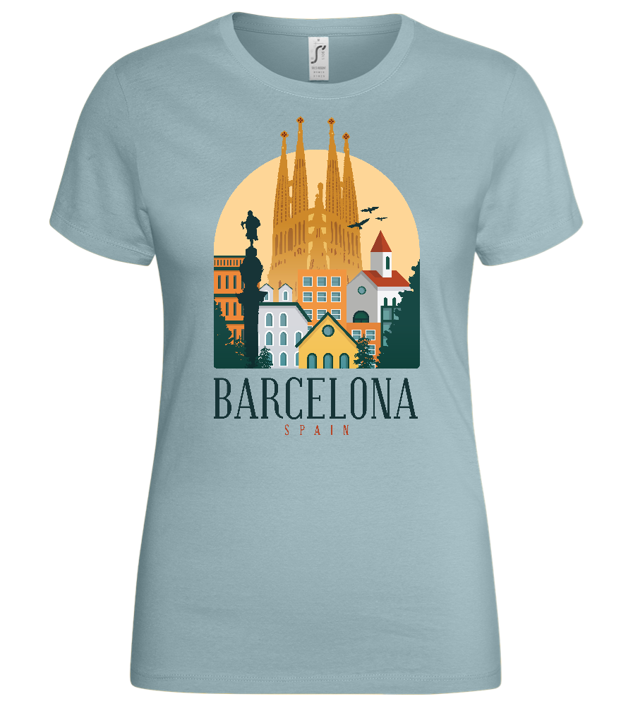Sagrada Familia in Barcelona Design - Basic women's t-shirt_PURE GRAY_front