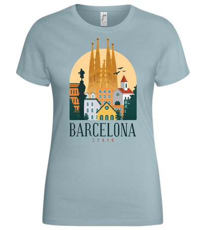 Sagrada Familia in Barcelona Design - Basic women's t-shirt_PURE GRAY_front