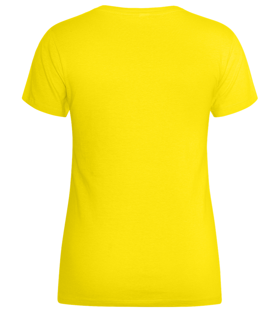 Sagrada Familia in Barcelona Design - Basic women's t-shirt_YELLOW_back