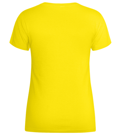 Sagrada Familia in Barcelona Design - Basic women's t-shirt_YELLOW_back