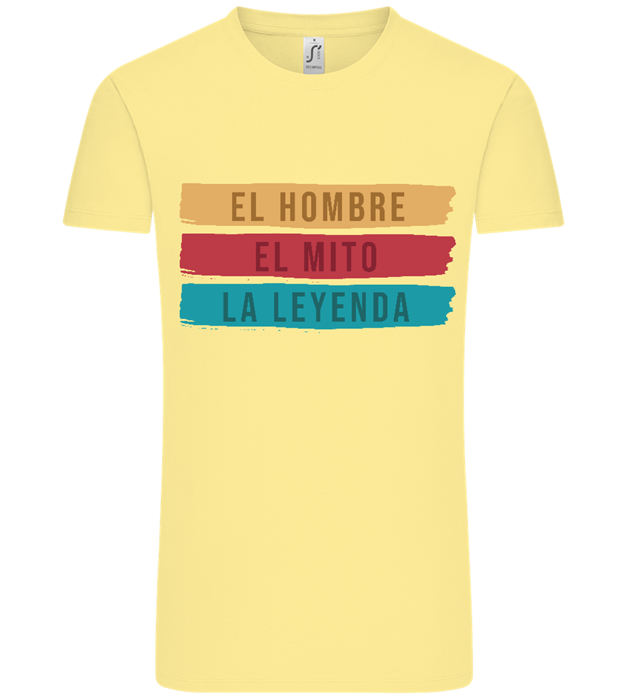 The Man The Myth The Legend Design - Comfort Unisex T-Shirt_AMARELO CLARO_front