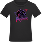 Retro Panther 1 Design - Comfort kids fitted t-shirt_DEEP BLACK_front