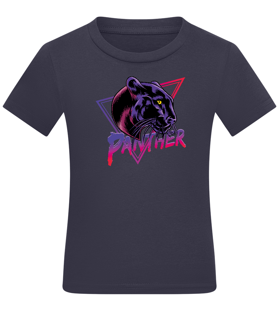 Retro Panther 1 Design - Comfort kids fitted t-shirt_FRENCH NAVY_front
