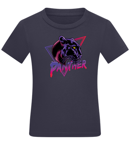 Retro Panther 1 Design - Comfort kids fitted t-shirt_FRENCH NAVY_front