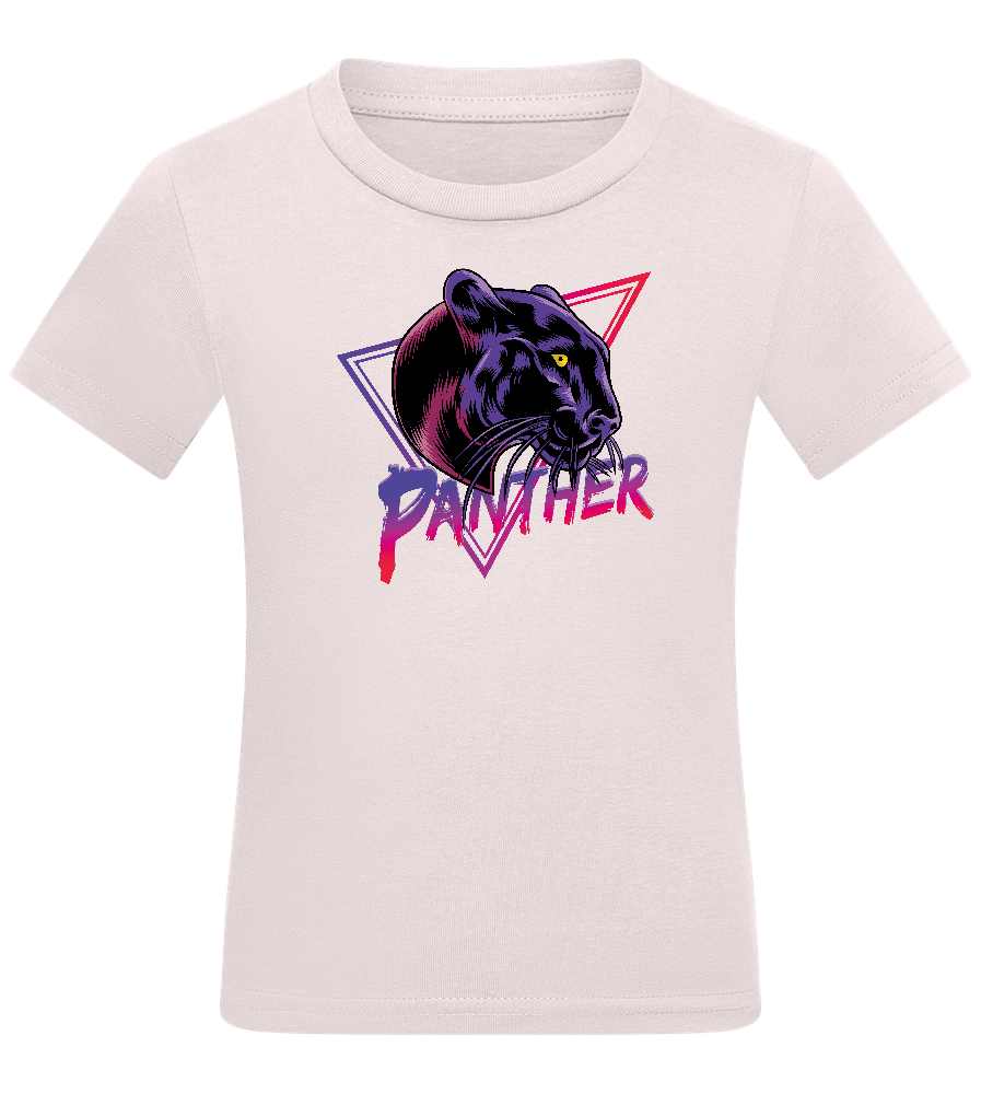 Retro Panther 1 Design - Comfort kids fitted t-shirt_LIGHT PINK_front