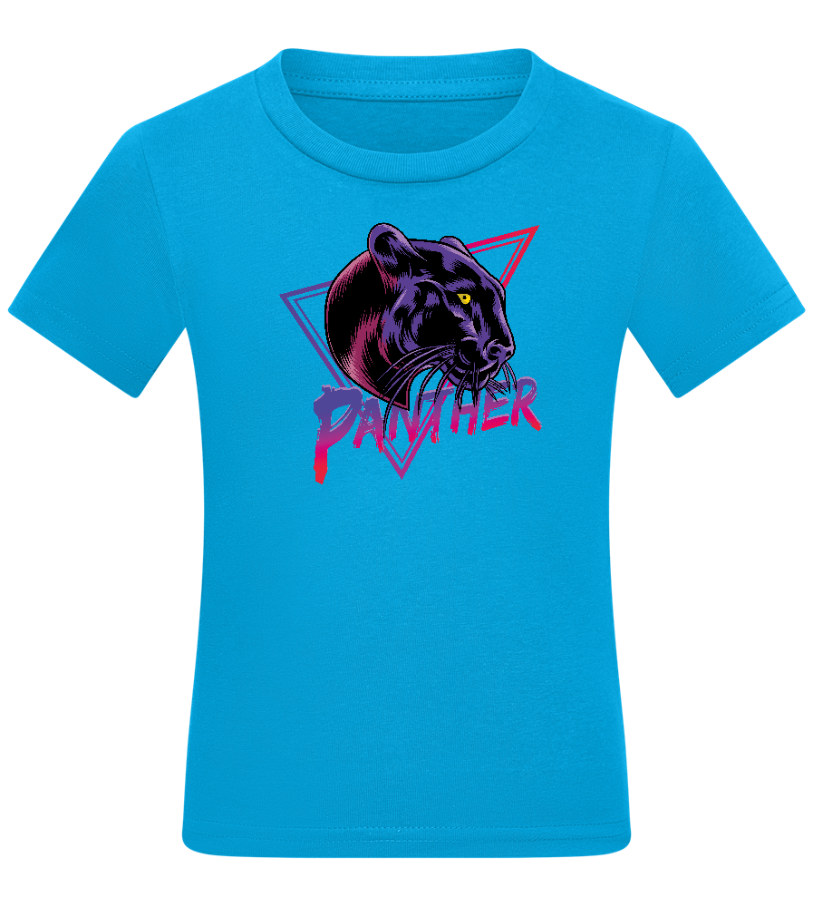 Retro Panther 1 Design - Comfort kids fitted t-shirt_TURQUOISE_front