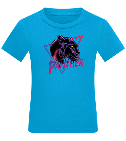 Retro Panther 1 Design - Comfort kids fitted t-shirt_TURQUOISE_front