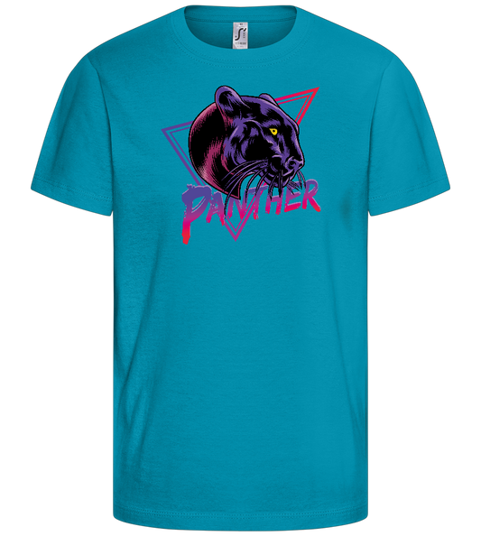 Retro Panther 1 Design - Comfort kids fitted t-shirt_TURQUOISE_front