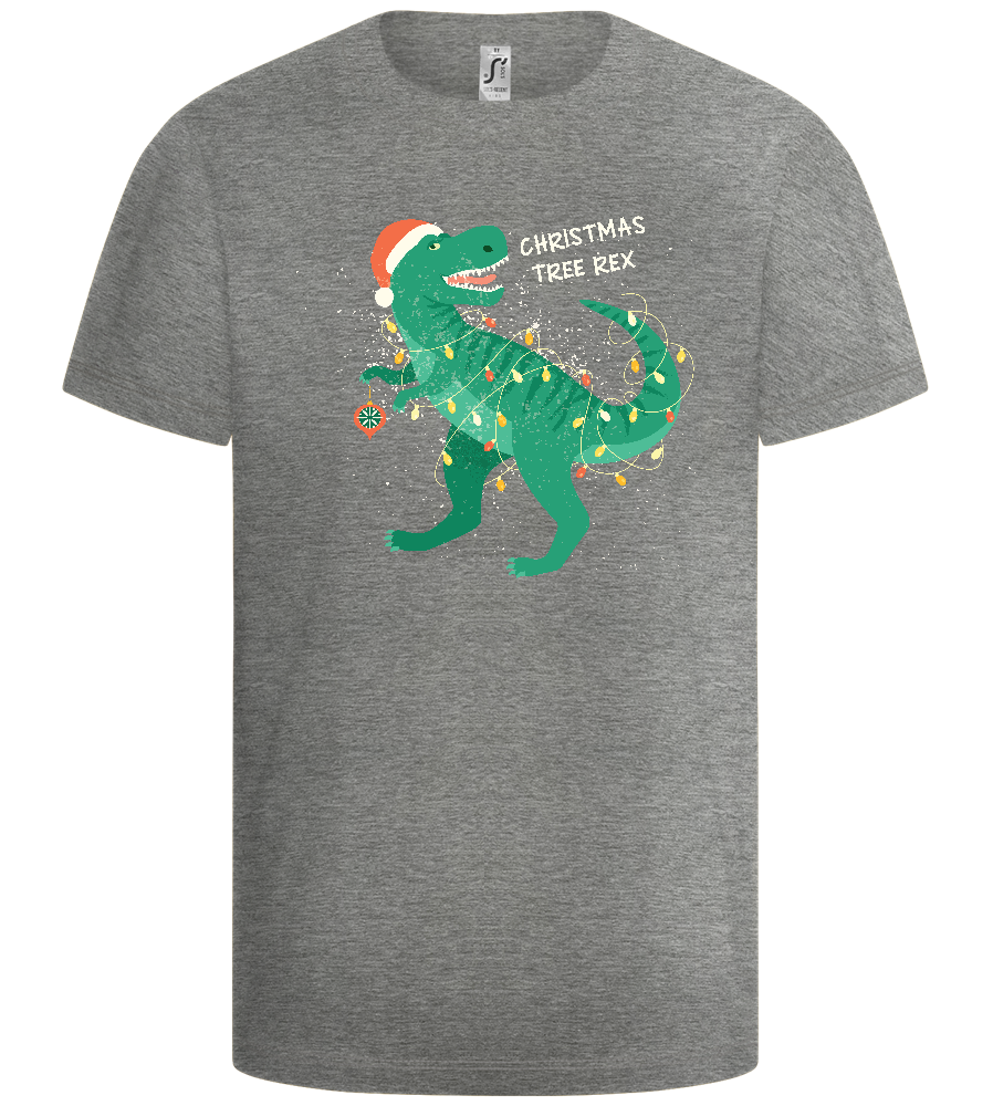 Christmas Tree Rex Design - Basic kids t-shirt_ORION GREY_front