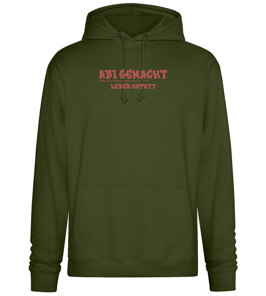 Abi Gemacht Leber Kaputt Design - Premium Essential Unisex Hoodie_ARMY_front