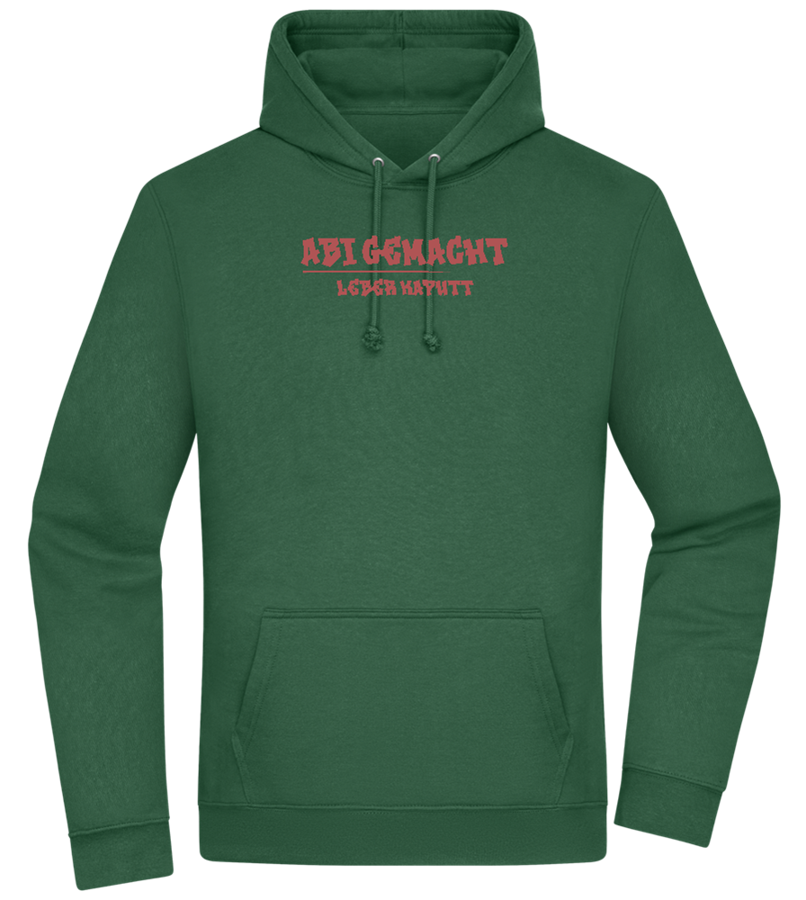 Abi Gemacht Leber Kaputt Design - Premium Essential Unisex Hoodie_GREEN BOTTLE_front