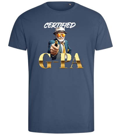 Certified G-Pa Design - Comfort men's fitted t-shirt_DENIM_front