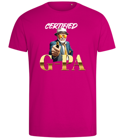 Certified G-Pa Design - Comfort men's fitted t-shirt_FUCHSIA_front