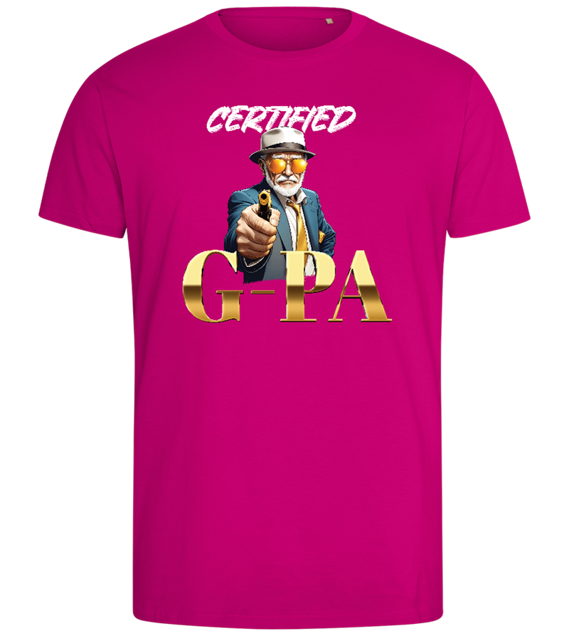 Certified G-Pa Design - Comfort men's fitted t-shirt_FUCHSIA_front