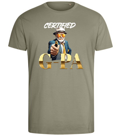 Certified G-Pa Design - Comfort men's fitted t-shirt_KHAKI_front