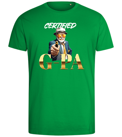 Certified G-Pa Design - Comfort men's fitted t-shirt_MEADOW GREEN_front