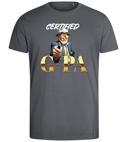 Certified G-Pa Design - Comfort men's fitted t-shirt_MOUSE GREY_front