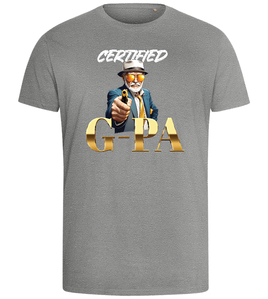 Certified G-Pa Design - Comfort men's fitted t-shirt_ORION GREY_front