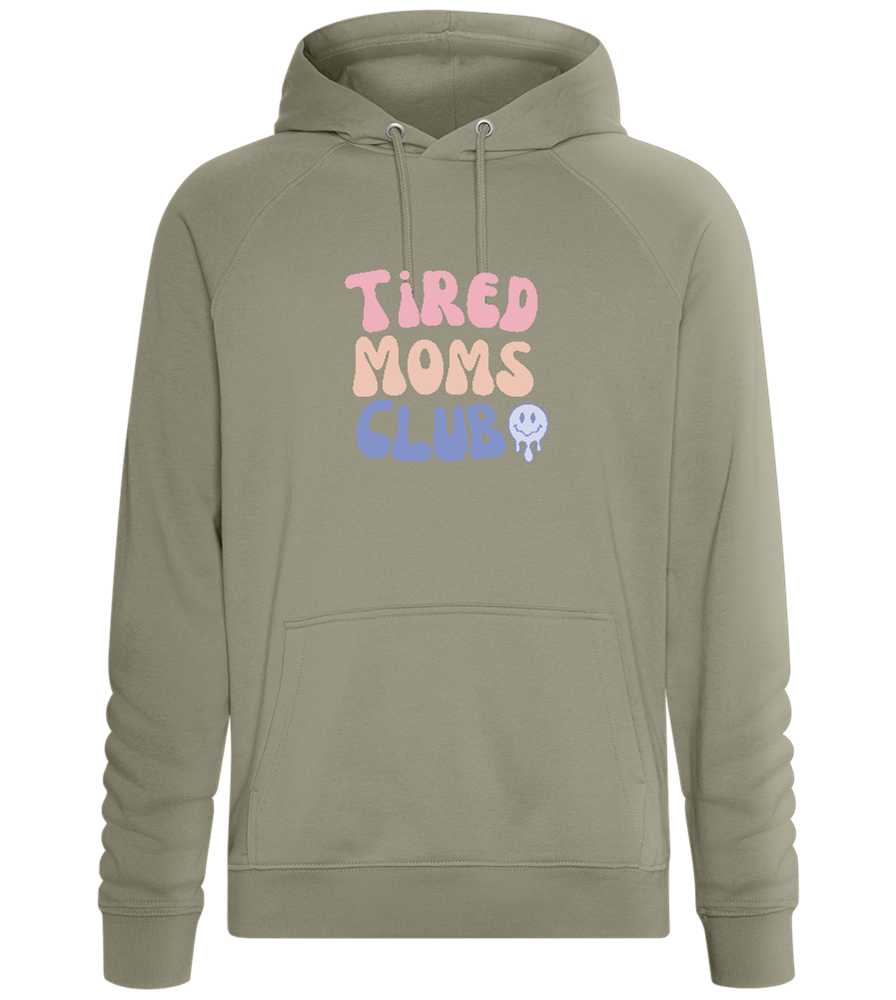 Tired Moms Club Design - Comfort unisex hoodie_KHAKI_front