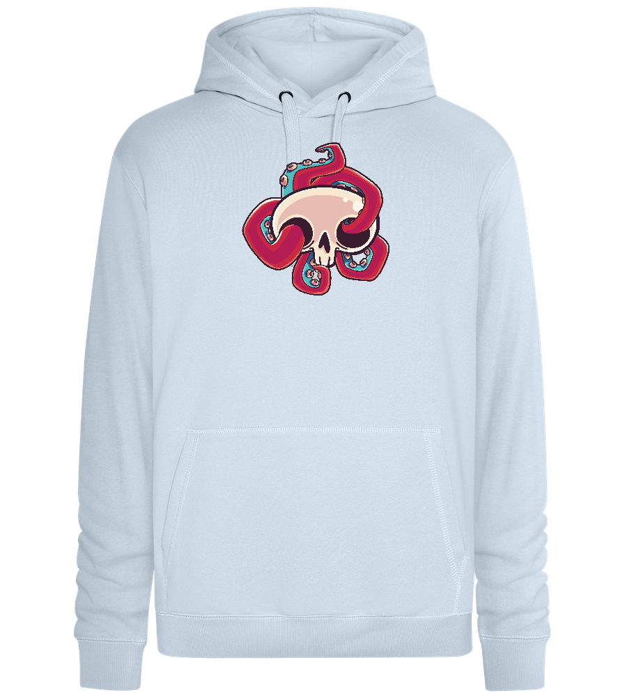 Squid Skull Design - Premium unisex hoodie_CREAMY BLUE_front