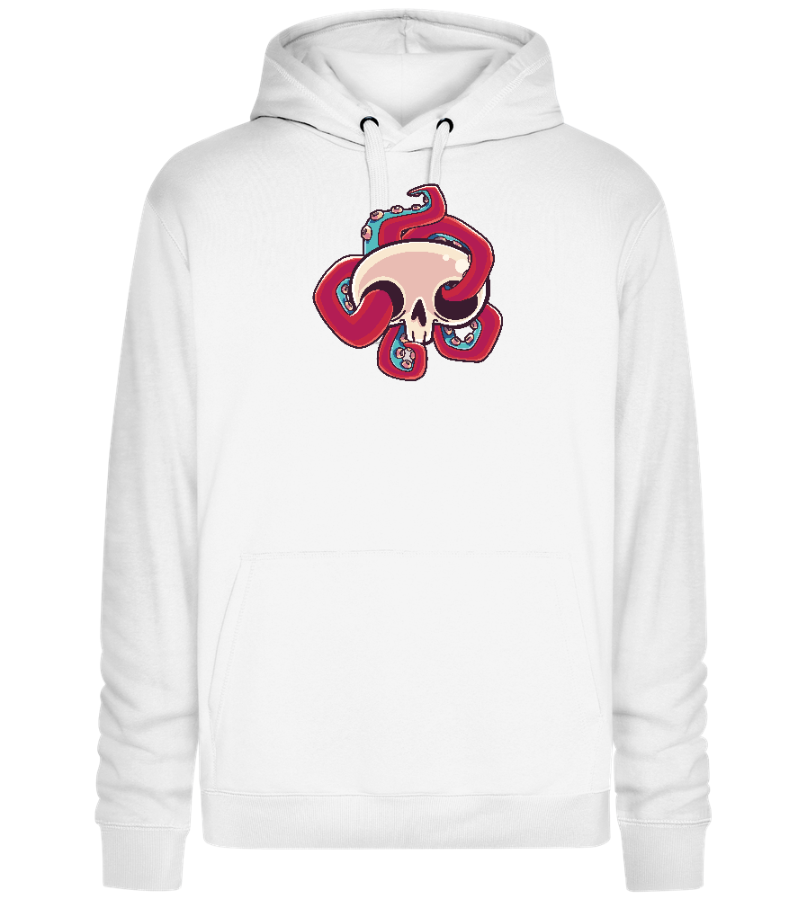 Squid Skull Design - Premium unisex hoodie_WHITE_front