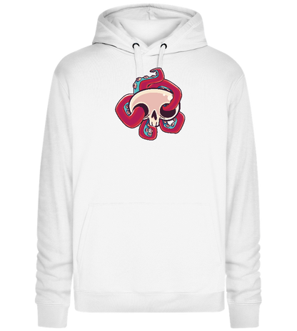 Squid Skull Design - Premium unisex hoodie_WHITE_front