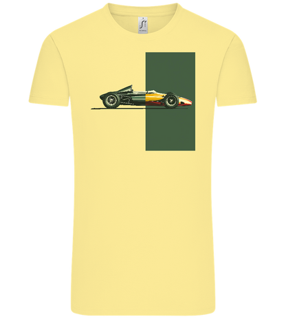 Retro F1 Design - Comfort Unisex T-Shirt_AMARELO CLARO_front