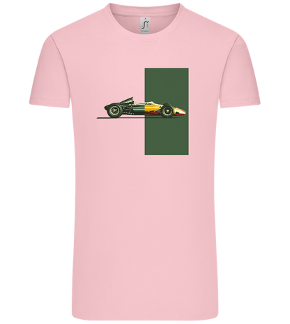 Retro F1 Design - Comfort Unisex T-Shirt_CANDY PINK_front