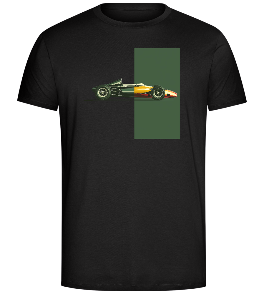 Retro F1 Design - Comfort Unisex T-Shirt_DEEP BLACK_front