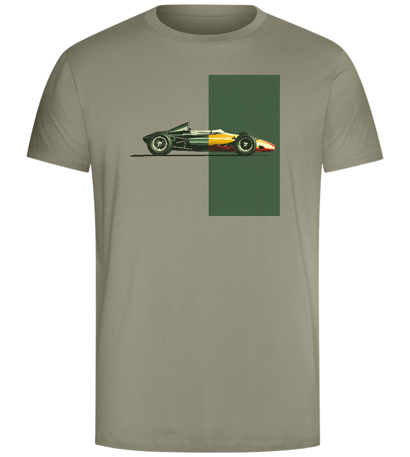 Retro F1 Design - Comfort Unisex T-Shirt_KHAKI_front