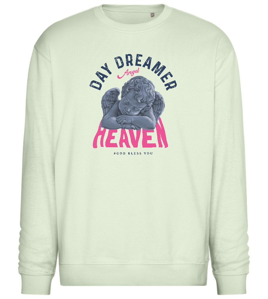 Day Dreamer Design - Comfort Essential Unisex Sweater_CREAMY GREEN_front