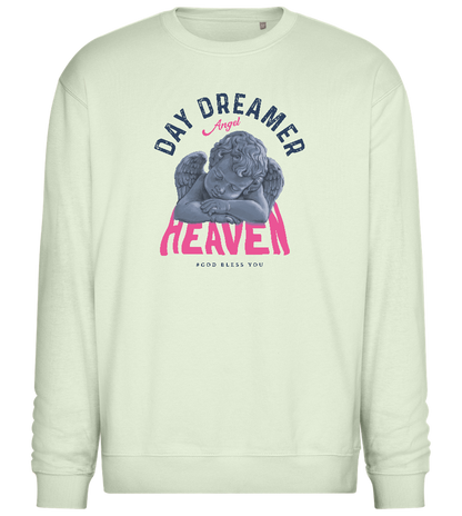 Day Dreamer Design - Comfort Essential Unisex Sweater_CREAMY GREEN_front