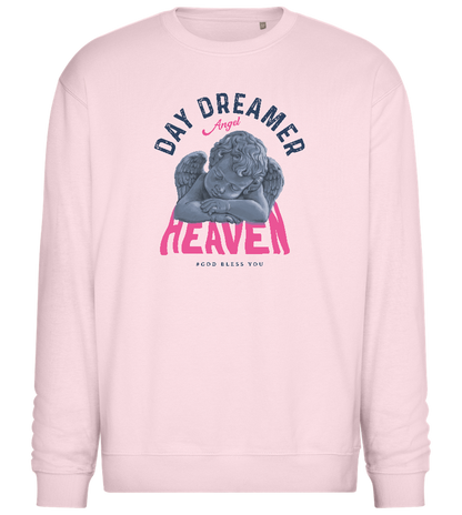 Day Dreamer Design - Comfort Essential Unisex Sweater_LIGHT PEACH ROSE_front