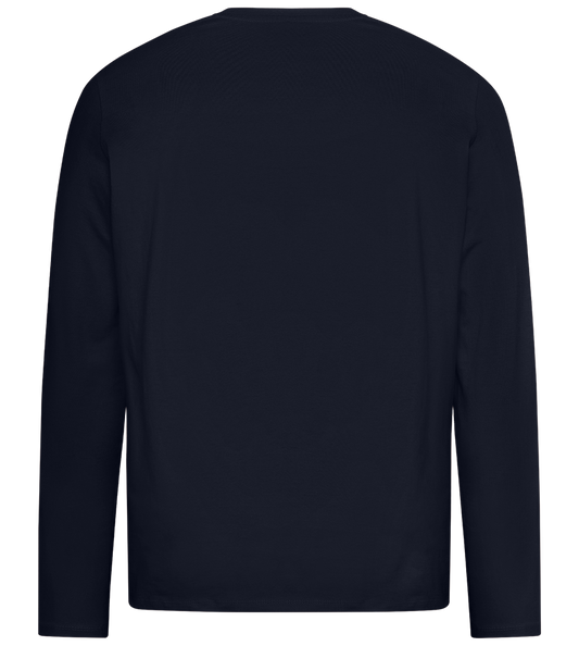 Death By Reps Barbell Design - Premium men's long sleeve t-shirt_FRENCH NAVY_back