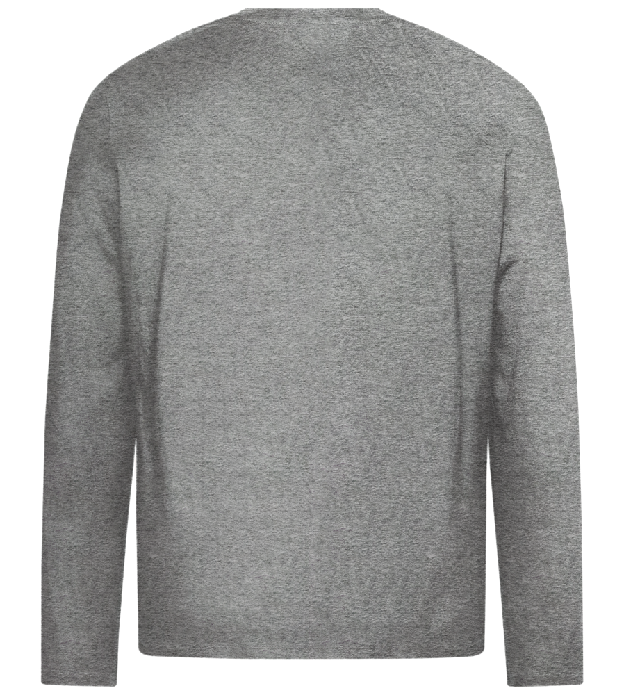 Death By Reps Barbell Design - Premium men's long sleeve t-shirt_ORION GREY_back